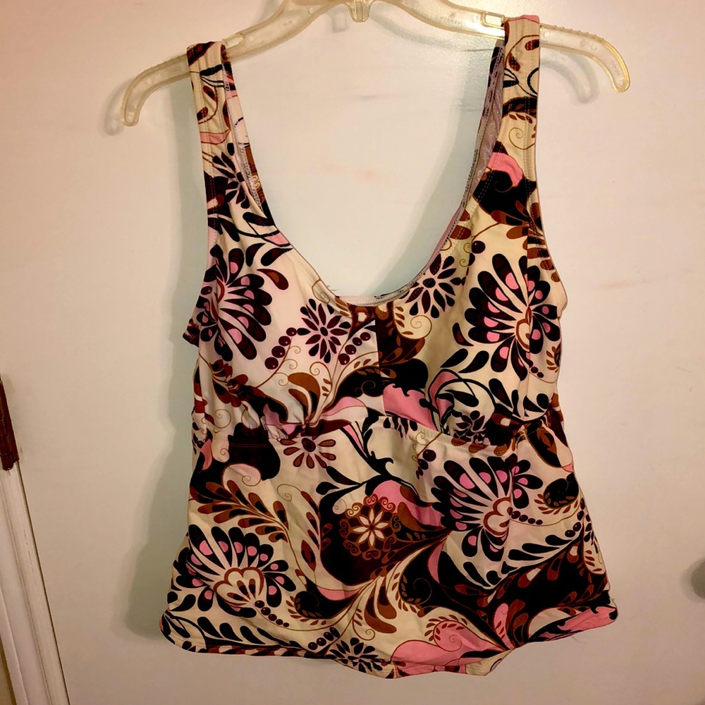 Merona Pink and Purple Tankini Swim Suit Top